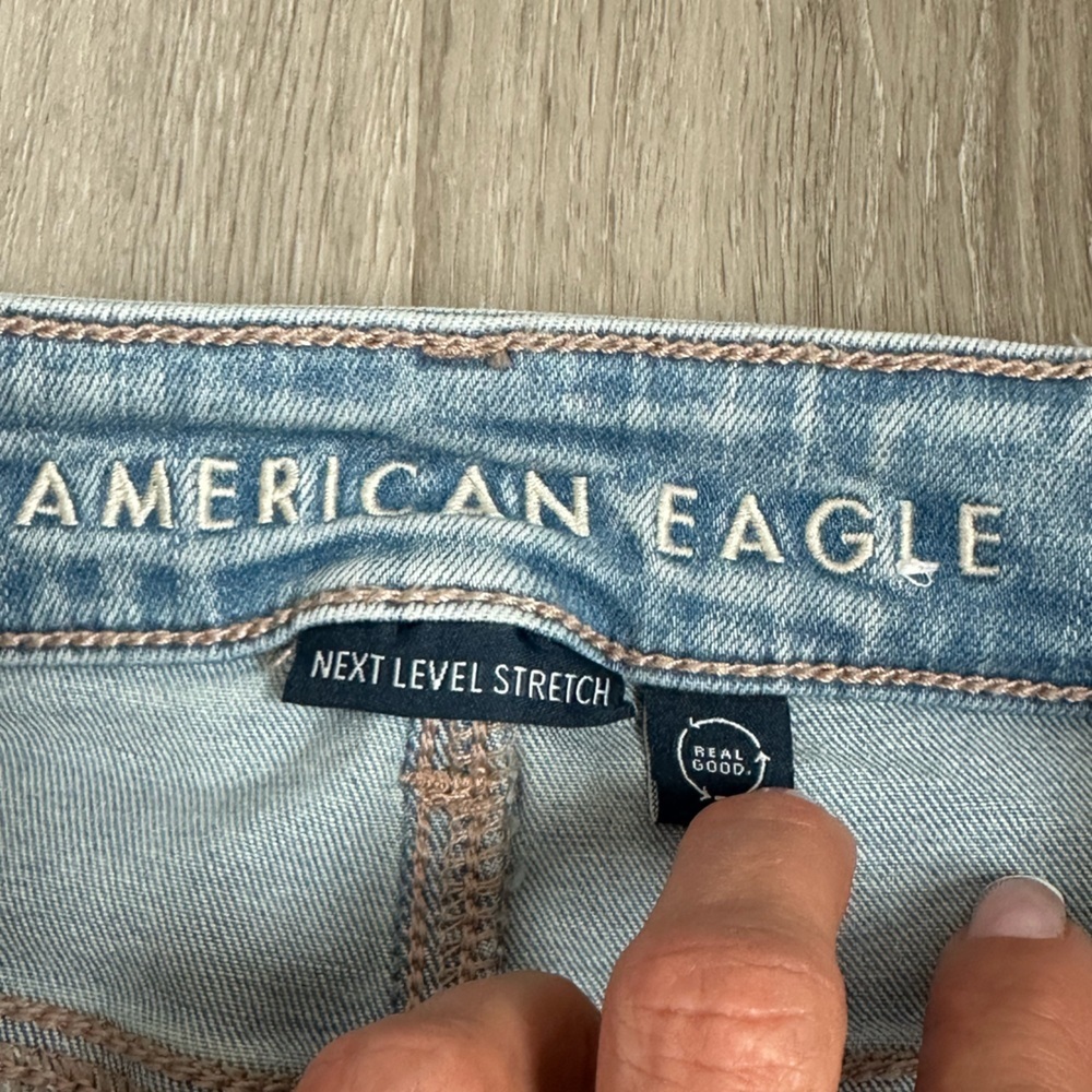 AMERICA EAGLE NEXT LEVEL STRETCH Super High Rise Flare jeans size 000 Reg - Picture 4 of 11